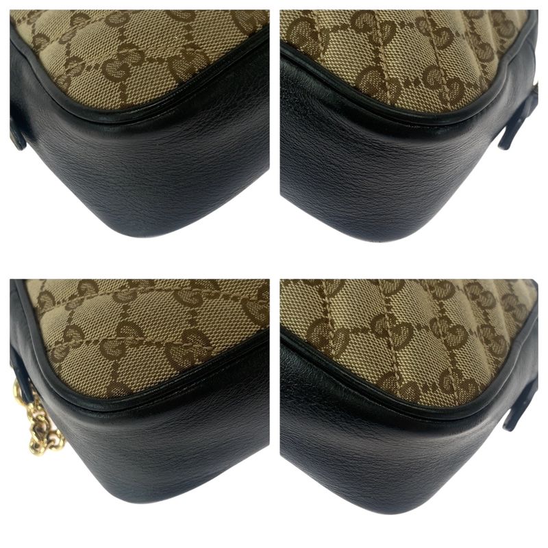 Gucci GG Marmont Quilted Beige Brown Gold Hardware Canvas — view 3