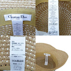 Dior D Bobby Wide Brim Hat 34 Dbp924 G153 Beige Black Size 57 — view 7