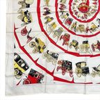 Hermes Carre 90 Large Scarf Shawl Silk Soie White — view 5