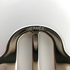 Hermes Scarf Ring Mini Buckle Boucle Silver Red — view 8