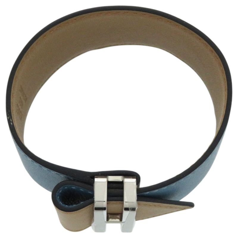 Hermes Elan Vorsoft Metal Blue Jean Bangle 0100 — view 5