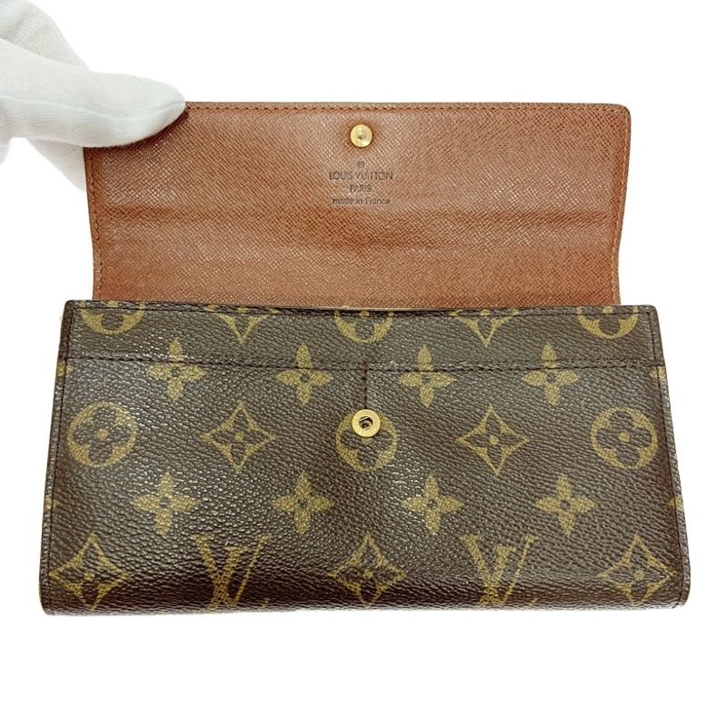Louis Vuitton Monogram Portefeuille Sarah Brown Long Wallet — view 6