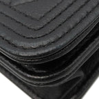 Chanel Chain Wallet Boy Caviar Leather Black Hardware — view 4