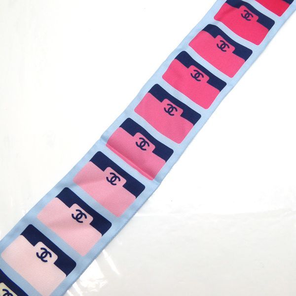 Chanel Headband Twilly Coco Mark 100% Silk Scarf With Tag — view 6
