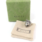 Gucci Lion Head Ring Accessory Colored Stone Silver Black 16 — view 3