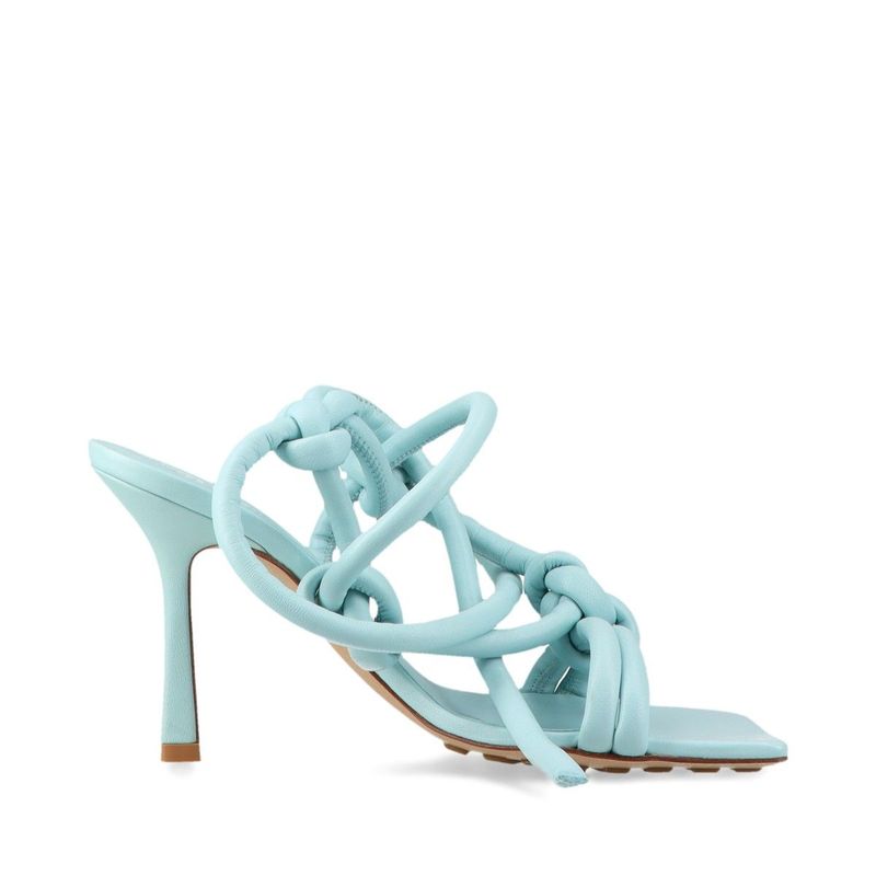 Bottega Veneta Leather Sandals 35 Light Blue — view 3