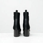 Hermes Volver Boots Short Shoes Fabric Leather Black Sock — view 5