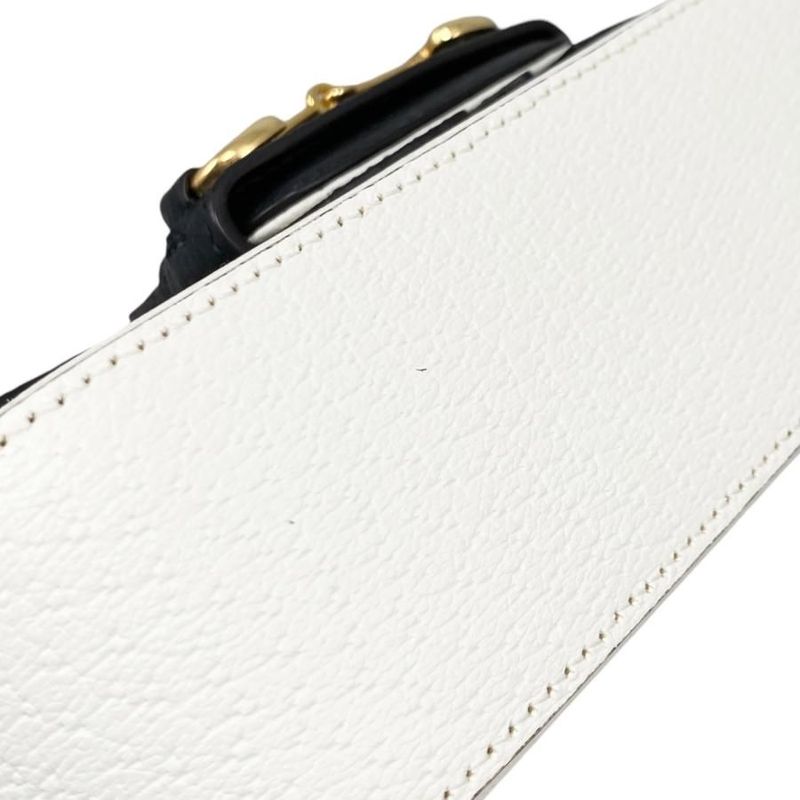 Gucci Adidas Collaboration Shoulder Bag Horsebit Logo Chain White — view 4
