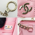 Chanel Quilted Ap0221 Baby Pink Coin Case Lambskin Gold Hardware — view 6