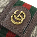 Gucci Key Case Off Deer Sherry GG Supreme Canvas Leather Beige Green Red — view 5
