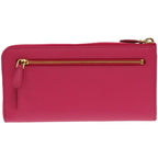 Prada Round Zipper Ribbon 1 M0506 Leather Saffiano Peonia 1211 Long — view 3