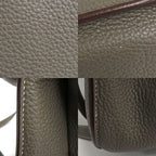 Hermes Halzan 31 Taurillon Clemence Etain Silver Hardware R 2014 Gray — view 7