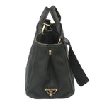 Prada 1 Bg439 Tote Bag Canapa Mini Black — view 4