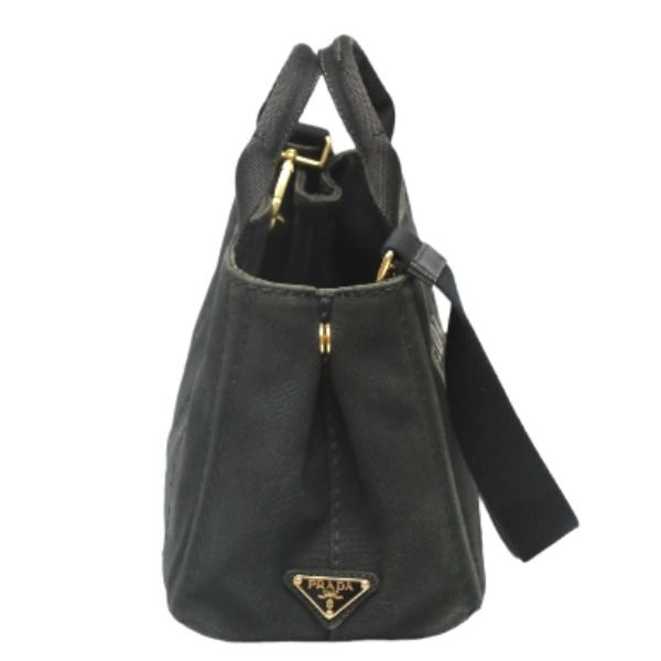 Prada 1 Bg439 Tote Bag Canapa Mini Black — view 4