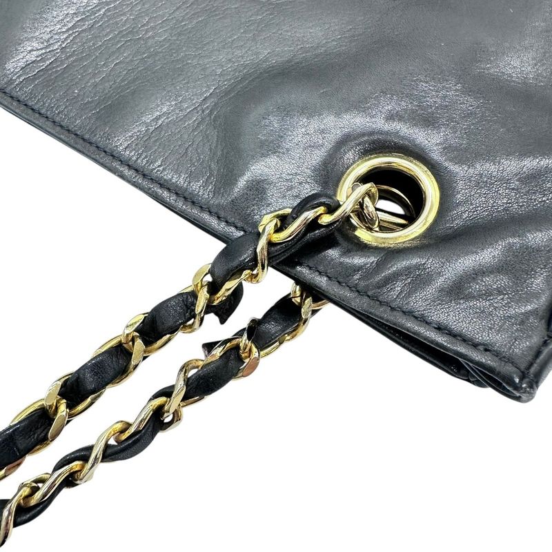 Chanel Quilted Chain Shoulder Bag Black 1877 — view 7