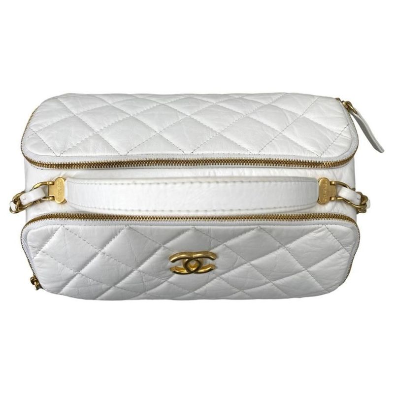 Chanel As3740 Beau Sling Bag Calf Shoulder Random Plate White — view 6