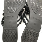 Hermes Rivage Chaine D'ancre Rubber Sandals Black 35 — view 9