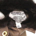Hermes Cashmere Lambskin Size 75 Brown Gloves 1415 — view 5