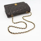 Chanel Quilted Diana Chain Shoulder Bag Black Lambskin — view 6