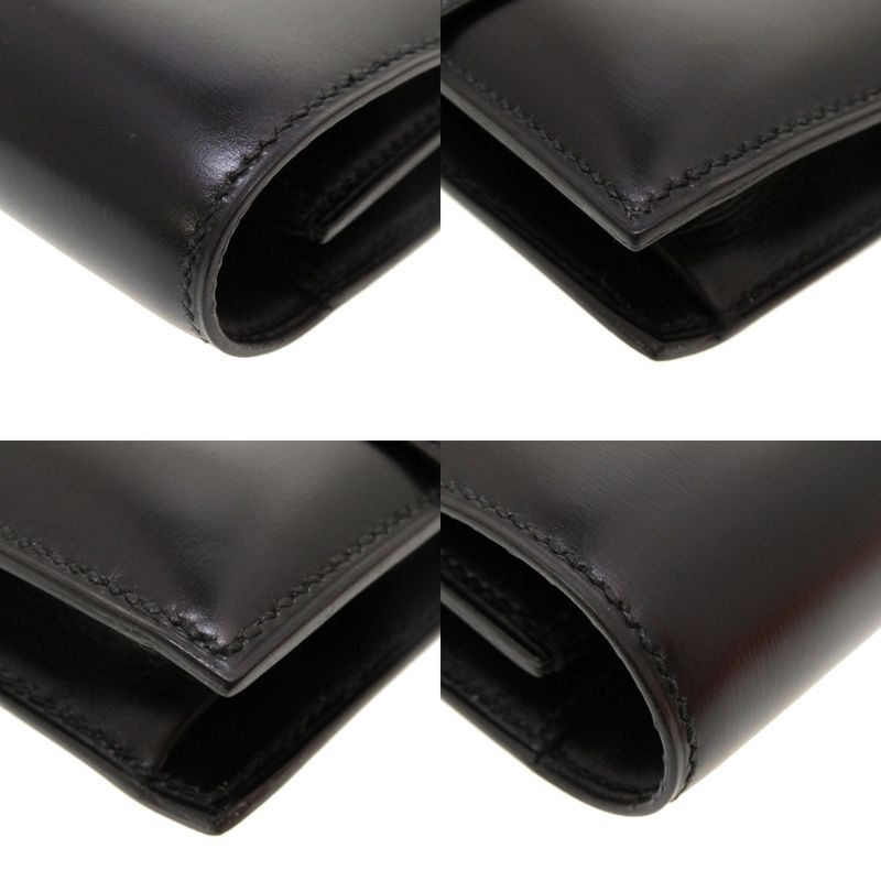 Hermes Ettrivert Box Calf Black Gold Hardware 00 Vintage Clutch Bag — view 3