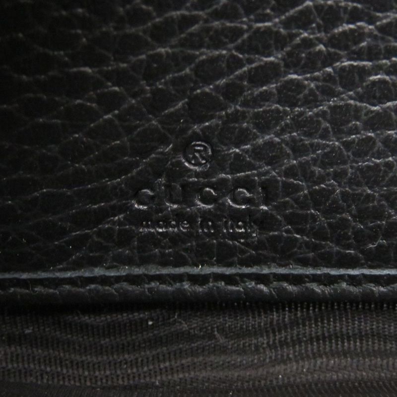 Gucci Round Zipper GG Marmont Leather Black Long Wallet 1001 — view 7