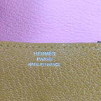 Hermes le Van Cattle Verso Bicolor Chevre Mizor Coin Case Brown Pink — view 8