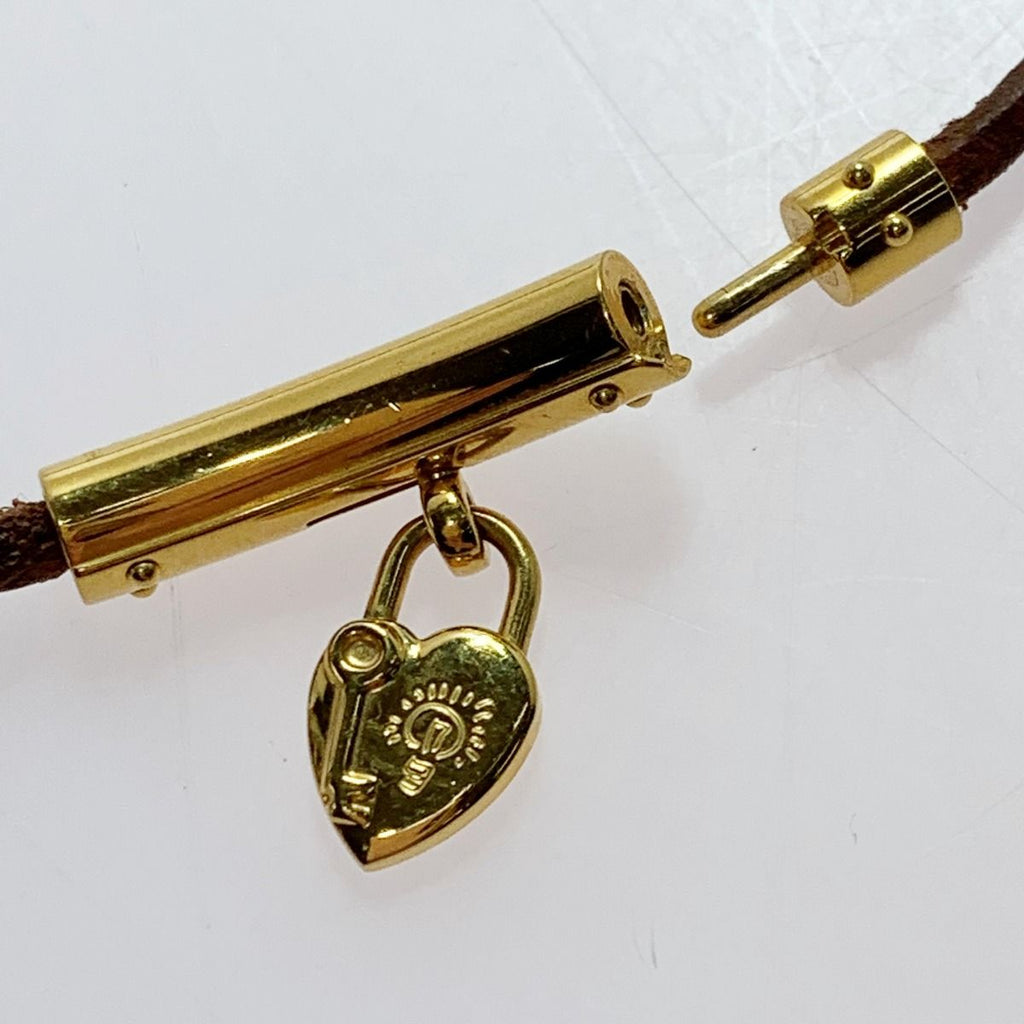 Hermes Viviride Heart Choker Leather Accessories Necklace — view 8