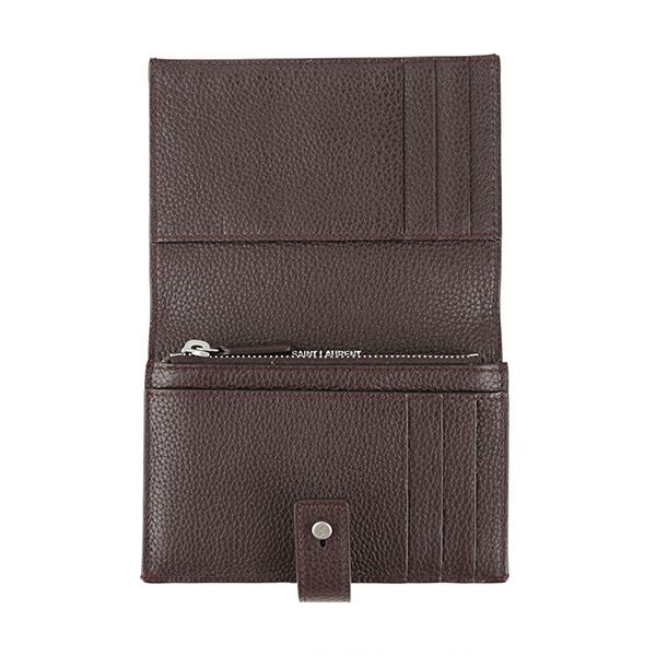 Saint Laurent Bifold Wallet Compact Bordeaux — view 4