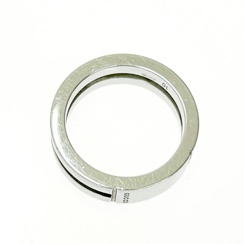 Gucci Silver Logo Double Line Ring 5.6 g 925 Engraved — view 9