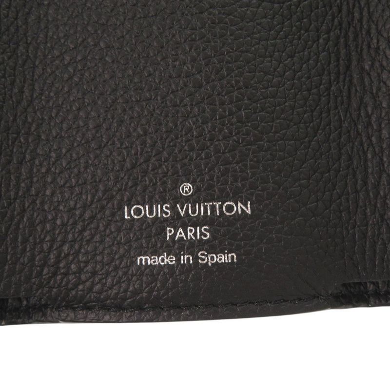 Louis Vuitton Portefeuille Lock Mini Calf Leather Noir Black Trifold — view 7