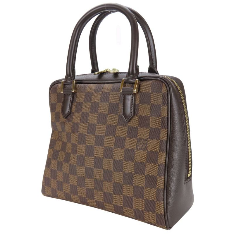 Louis Vuitton Handbag Brera Damier Ebene Brown Gold Hardware — view 2
