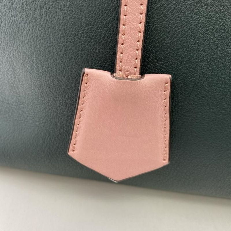 Fendi by the Way Medium 2-Way Handbag 8 Bl124 Leather Green Beige Multicolor — view 8