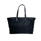 Prada Handbag Triangle Logo Tote Bag Black — view 2