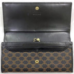 Celine Bifold Long Wallet Black Brown Macadam — view 5