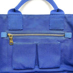 Prada Tote Bag Blue Cobalto Canapa — view 6