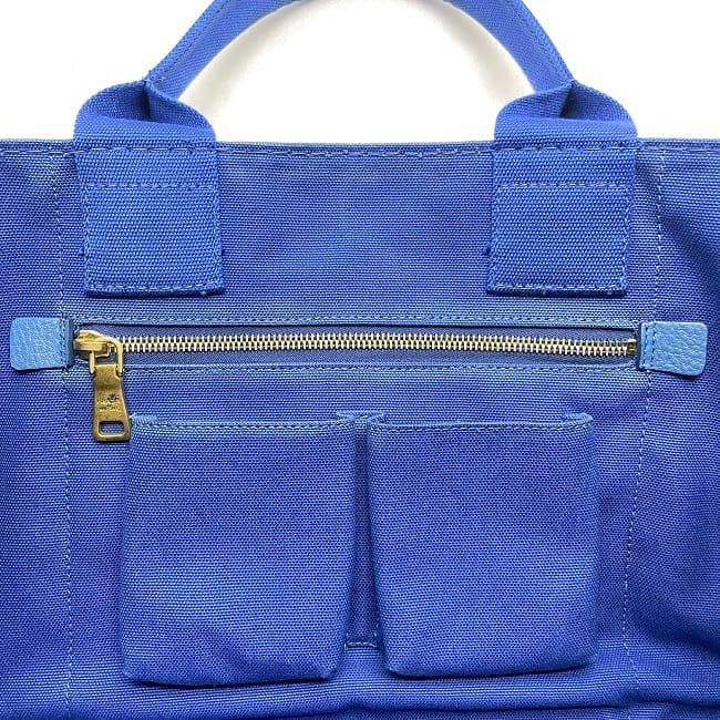 Prada Tote Bag Blue Cobalto Canapa — view 6