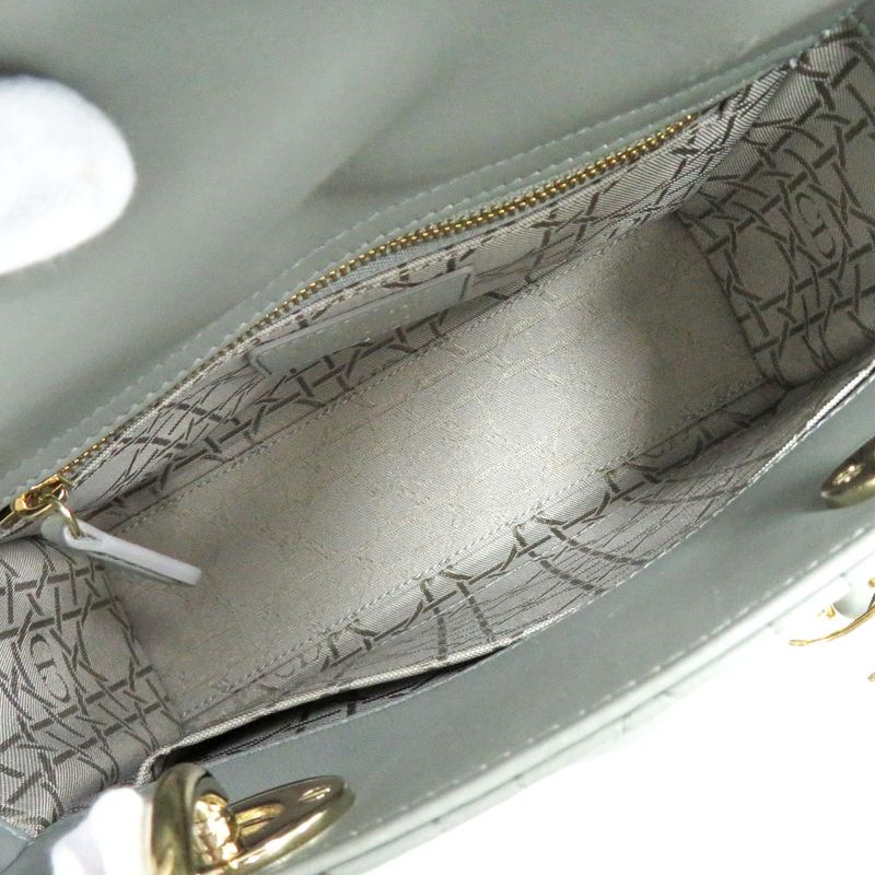 Dior Lady My ABCDior Small String Gray Lamb Cannage — view 6