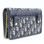 Christian Dior 2-Way Waist Pouch Trotter Oblique Canvas Leather Navy — view 3
