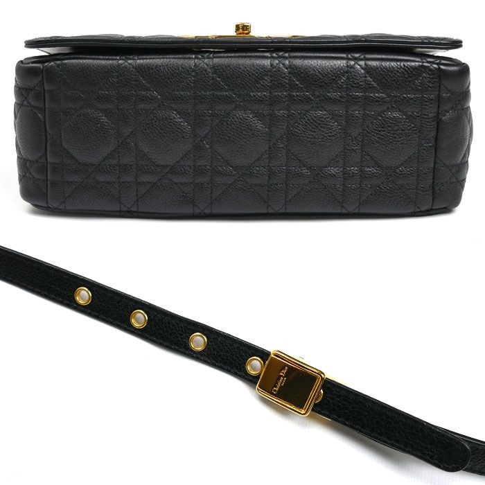 Christian Dior Caro Medium Cannage Chain Shoulder Bag Black M9242 Uwhc m900 — view 3
