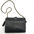 Chanel CC Logo Quilted Tassel Chain Tote Black — view 2