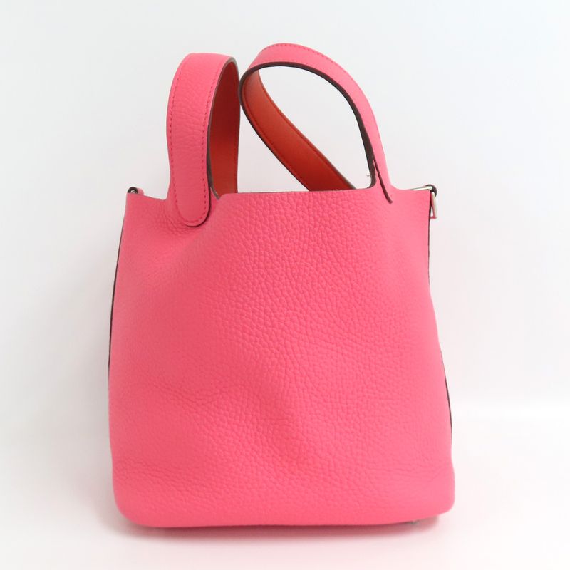 Hermes Picotin Lock PM Eclat Rose Azalea Terbatie Taurillon Clemence — view 3