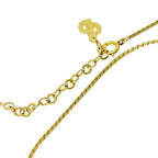 Christian Dior GP Rhinestone Logo Heart Necklace Gold — view 6