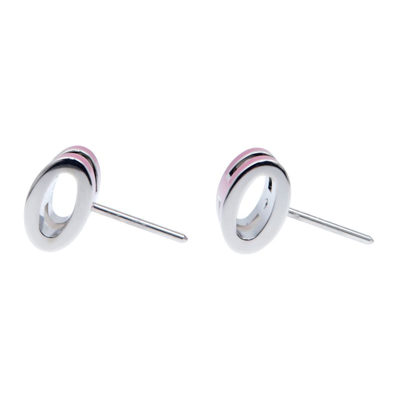 Hermes Earrings Pop Ash Mini H Pair Framboise Silver Color Jewelry — view 6