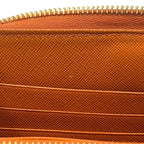 Prada Round Zipper Long Wallet Orange 1 Ml506 Saffiano — view 5