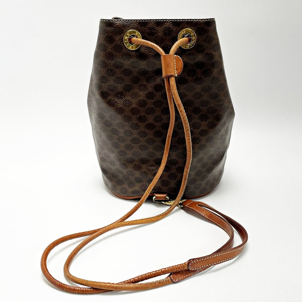 Celine Macadam Pattern T06 Brown Backpack Vintage Leather — view 2