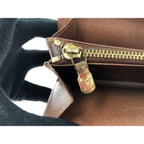 Louis Vuitton Long Wallet Monogram Porte Monnaie Credit Brown — view 6