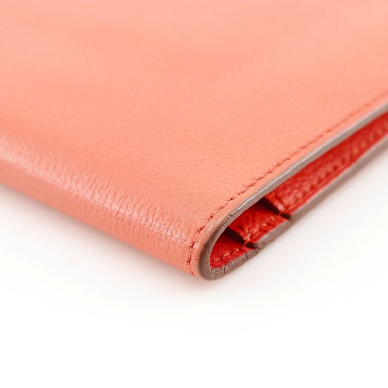 Hermes Dogon GM Chevre Pink R Long Wallet — view 7