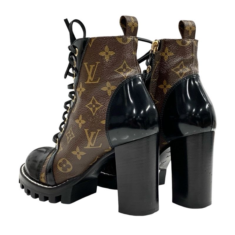 Louis Vuitton Star Trail Line Monogram Boots Short Shoes Leather Brown — view 4