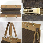Celine Handbag Brown Macadam Tote Bag Leather — view 4