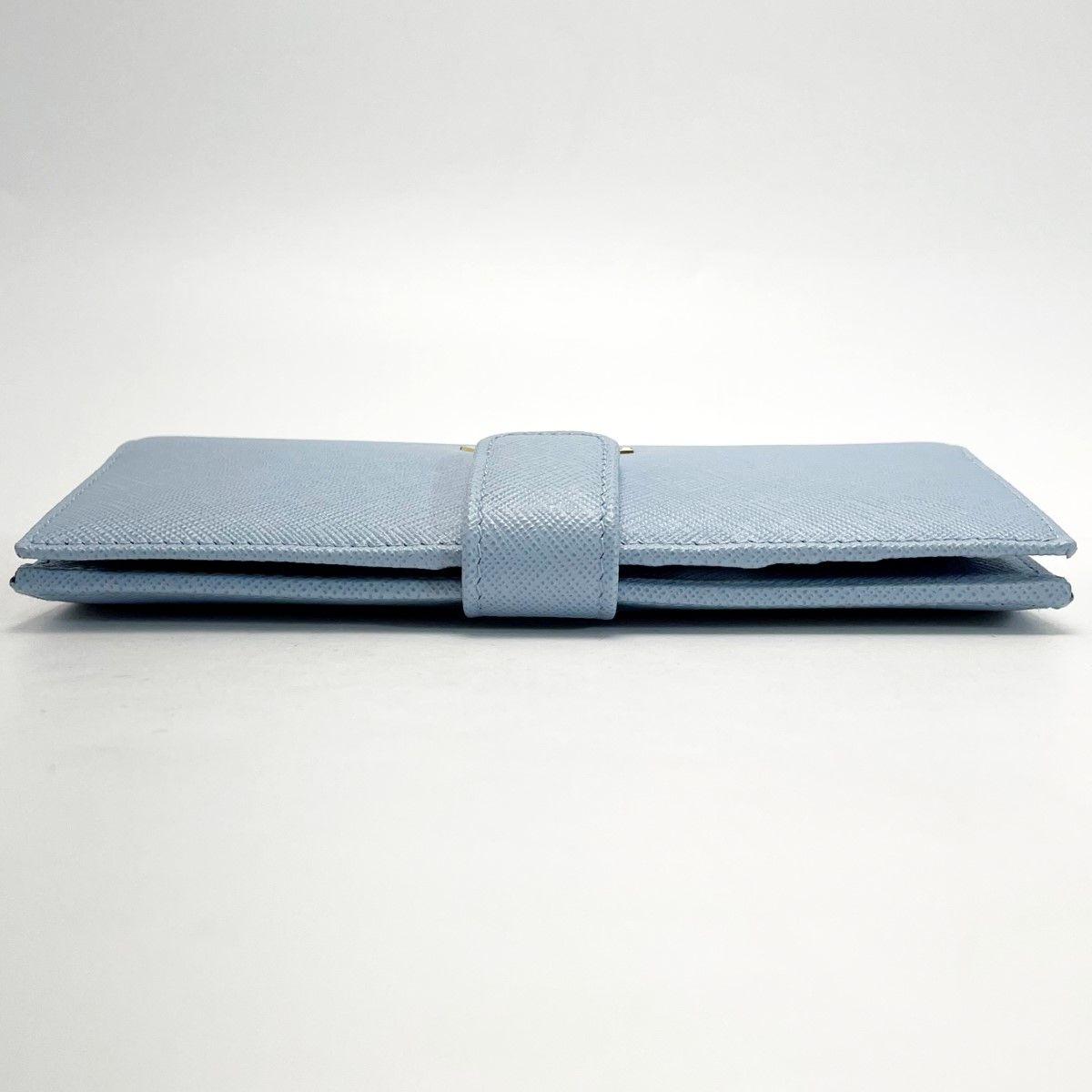 Prada Saffiano Leather Wallet 1 Mv025 sky Blue Bifold Long — view 2
